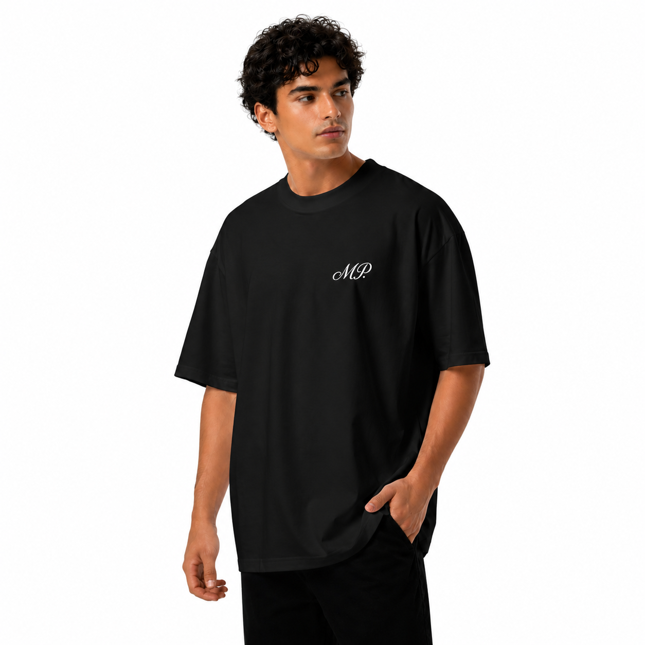 T-shirt M.P. Logo Blanc Brodé